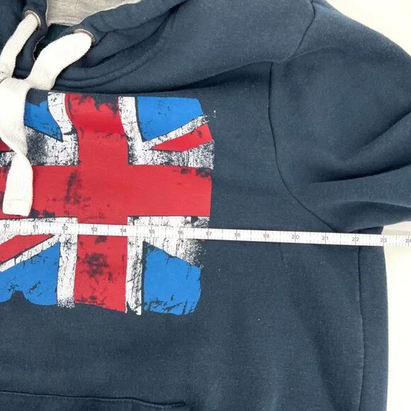 Cedar Wood State Navy British Flag Pullover Hoodie Size XL - Picture 5 of 8